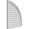 Ekena Millwork Quarter Round Top Right Surface Mount PVC Gable Vent w/ 2"W x 1-1/2"P Brickmould Frame, 32"W x 38"H GVPQR32X3802SN - alternate 3
